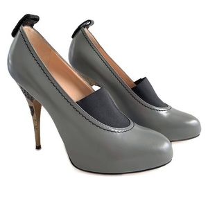 Giuseppe Zanotti Grey Metal Plate Pumps